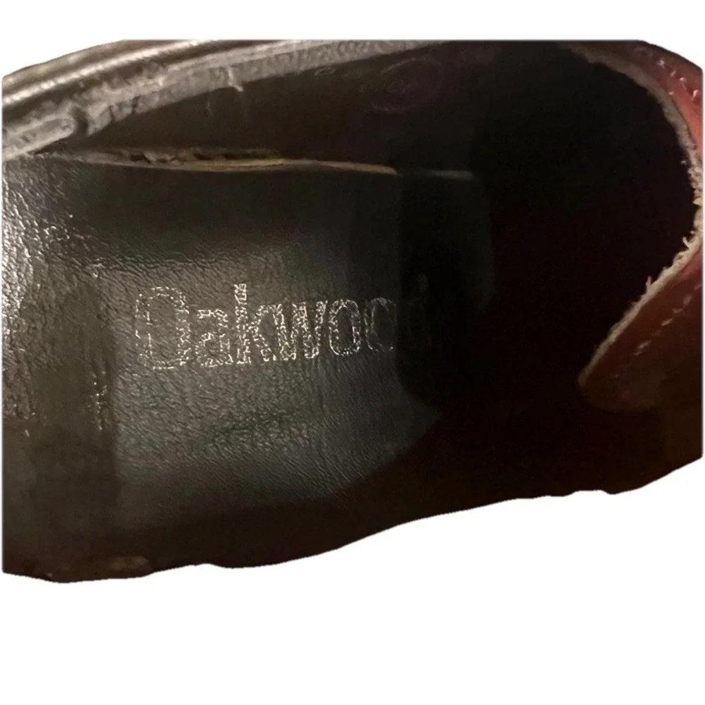 VTG Oakwood Shoes Kidskin Leather Upper Oxford Wingtip Brown USA Made Men's 8.5W